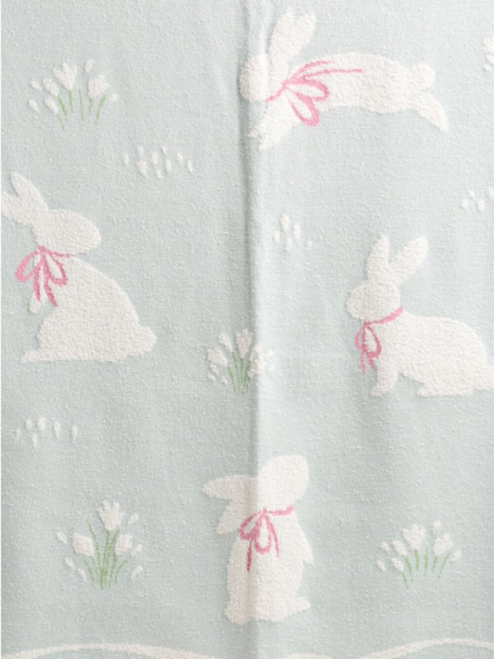 THE FARMHOUSE BY RACHEL ASHWELL Bow Bunnies Printed Throw
